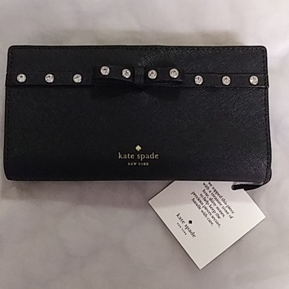 GENUINE Leather...NEW Kate Spade NY Jeweled Wallet